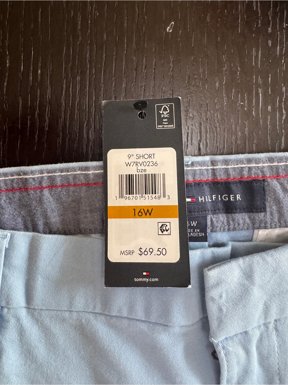 Tommy Hilfiger Light Blue Women's Shorts. Size 16w. New